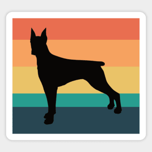 Doberman Pinscher Dog Vintage Sunset Sticker